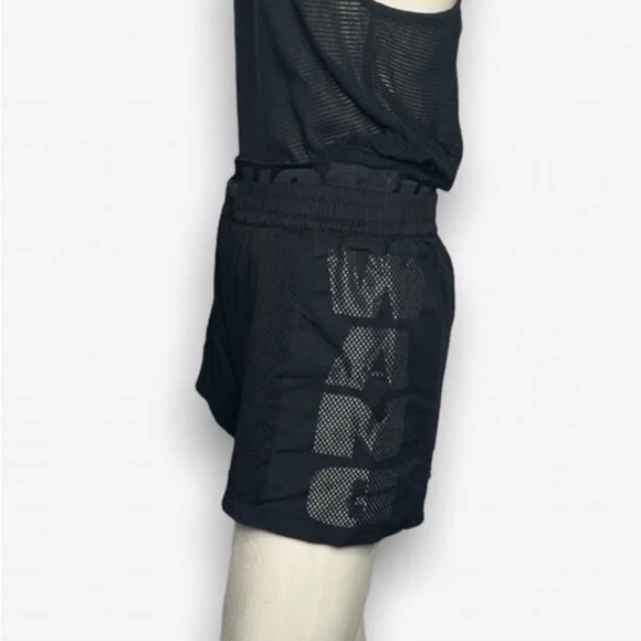 Alexander Wang x H&M Black Mesh Logo Shorts, Size 6 - Picture 3 of 11